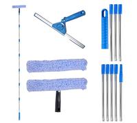 Window Cleaning Equipment, 3.1m Window Cleaning Kit with Rotatable 35cm Window Washing Squeegee, Window Washer, 8Pcs 42cm Segmented Extension Pole, Window Cleaner Tool for High Windows, Car