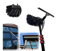 Window Cleaning Equipment Extendable Roof Cleaner 18ft/5.4m Suitable for Photovoltaic Panel Cleaning 50cm Water Hole Large Brush Head,35cmbrushhead-6M/20FT