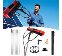 Window Cleaning Equipment Water Fed, Ddasam Water Fed Window Cleaning Pole,Telescopic Window Cleaner, Professional Solar Panel Cleaning Equipment, Extending Window Cleaning Pole(Silver/10m)