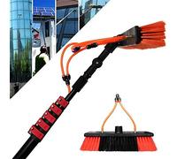 Window Cleaning Kit - 3.69M Carbon Fiber Pole & Brush - Telescopic Solar Panel Washer - Professional Ultimate Cleaning Solution