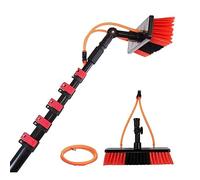 Window Cleaning Kit, Extendable Telescopic Pole with 35cm Brush Head, 9M/30FT for Window and Solar Panel Cleaning