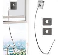 Window Cleaning Kit, Outside Window Cleaner U-Shaped Telescopic Safe Double Sided Cleaner 2 in 1 Sponge Squeegee Equipment for High Floor Mirrors Doors, Clean Outside