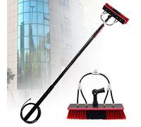 Window Cleaning Kit with Extension Pole, 12Ft-36Ft Water Fed Telescopic Brush/Brush Window and Solar Panel Cleaning System Windows Cleaning & Washing Tool,30FT/9M
