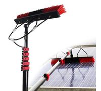 Window Cleaning Pole,12ft-36ft Water-fed Telescopic Brush, 55Cm Brush Head,Extendable Cleaning Brush for Cleaning Photovoltaic Panels, Roof Cleaner 55cm,36ft