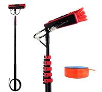 Window Cleaning Pole, 3.6 - 10.8M Water Fed Telescopic Brush, Water/Hose Fed Pole, Cleaning Photovoltaic and Solar Panels (7.2M)