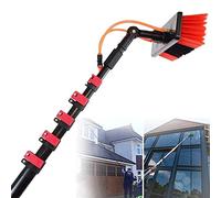 Window Cleaning Pole 40 FT - Extendable Water Fed Pole for Solar Panels - 10M Rod with 35cm Brush Head - Perfect for Photovoltaic Panel Cleaning