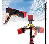 Window Cleaning Pole, Extendable Telescopic Brush for Conservatory Roof, Water Fed Cleaner for Photovoltaic and Solar Panels, 12FT