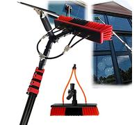 Window Cleaning Pole Hydro Telescopic with 35cm Brush Head Extendable 6M/20FT for Conservatory Roofs Solar & Photovoltaic Panels