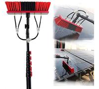 Window Cleaning Pole, Outdoor Water Fed Telescopic Brush Water Fed Pole Kit with Hose, Solar Panel Cleaning System Outdoor Washing Equipment Tool,30FT/9M