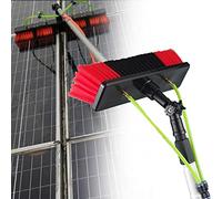 Window Cleaning Pole, Solar Telescopic Cleaner Kit, Water/Hose Fed Extendable Pole, Window Cleaning Brush Equipment, Cleaning Photovoltaic and Solar Panel,6m/20ft