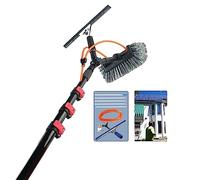 Window Cleaning Pole， Telescopic Window Cleaning Brush Solar Panel Cleaner Extension Pole (12-39) ft(10.8M/36FT)