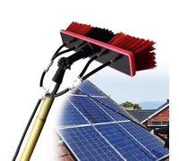 Window Cleaning Pole, Water Fed Telescopic Brush Extendable Cleaner Conservatory Roof Suitable for Photovoltaic Panel Cleaning Trucks-12m/ 40ft,Roof Cleaning Tools Window Cleaner Kit