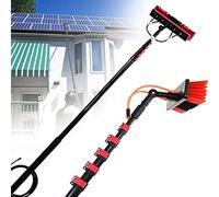 Window Cleaning Pole, Window Cleaning Brush Equipment, Window Cleaner Kit, Water/Hose Fed Pole, Cleaning Photovoltaic and Solar Panels,20FT/6M