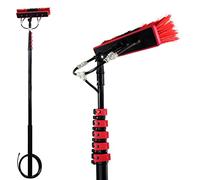 Window Cleaning Pole with 35cm Brush Head, Water Fed Telescopic Brush 12FT, Solar Panel Cleaning Tool, Conservatory Roof Brush Kit 3.6M-10.8M