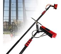 Window Cleaning Pole,with Squeegee 3.6-12m Water Tank Telescopic Brush, Extendable Cleaning Rod for PV And Roof, 36ft/10.8m,35cmbrushhead-3.6M/12FT