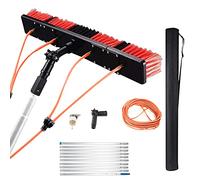 Window Cleaning Pole, WMLBK Water Fed Telescopic Brush 10M Photovoltaic Panel Cleaning Tool 55CM Brush Head for Cleaning Photovoltaic and Solar Panels