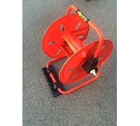 Window Cleaning Reel AGRATI or Claber Metal Hose Reel (Orange) Freestanding or Fixed with Brackets.