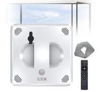 Window Cleaning Robot Cleaner,3000pa Automatic Water Spray Smart Glass Vacuum ic, Smart Cleaner-Remote Control/40ml Water Tank/4 Modes For Indoor/Outdoor Glass Tile,White