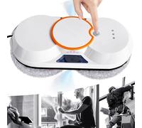 Window Cleaning Robot Cleaner,5600pa Smart Glassvacuum Cleaner With Dual Water Spray/Remote Control/Cloth/Safety Rope, For Interior/Exterior s,White