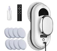 Window Cleaning Robot with 5600Pa Strong Suction, Intelligent Automatic Window Cleaner Robot with Safety System, Remote Control, Edge Detection, Smart Glass Cleaner Robot for Windows Glass Tiles