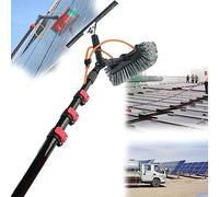 Window Cleaning Rod/Water Feeding Telescopic Brush/Extendable Cleaner for PV Panel Cleaning Truck Windows, 12m,35cmbrushhead-9M/30FT