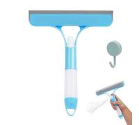 Window Cleaning Scraper, 3-in 1 Spray Function Window Squeegee Cleaner, Shower Screen Scraper, Shower Squeegee for Bathroom, Window,Mirror and Car Glass (Blue)
