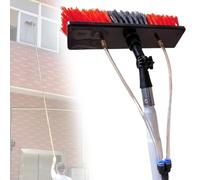 Window Cleaning Tool, Rotating Brush for Solar Panel Cleaning, Home Shower s Cleaner with Pole, Clete Cleaning Kit for Streak-Free Shine
