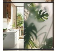 Window Clings Privacy Film For Glass Windows Green Leaf Stickers UV Protection Non Adhesive Window Decoration Easy Application For Bathroom Kitchen(Style 3,90x150cm)