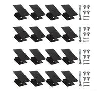 Window Clips for Plywood to Secure Hurricane Panels with 16 Clips and 4 Handles for 1/2 Inch Thick Plywood Protection During Storms and High Winds (Black)