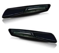 Window Control Switch For BMW 1 3 5 Series E81 E82 F30 E90 E91 E92 E93 E46 E60 E61 For F10 Turn Signal Lights Amber LED Side Marker(Glossy Black)