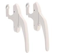 Window Crank Handle, 2 x Zinc Alloy Lockable Window Handle Sash Lock Simple Installation White, Casement Crank