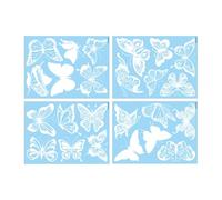 Window Decals to Prevent Bird Strikes, Window Stickers Reflective Bird Warning Stickers with 4 Sheets Bird Window Strike Prevention for Panels, Veranda Doors and Bay Windows