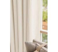 Window Decor Boho Curtains White Chenille Solid Color 42"W x 84"H (107X214CM) for Living Room Bedroom Decr