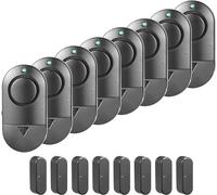 Window Door Alarm, Pool Alarms Black Personal Home Kids Security for House, Office (8 Pack)