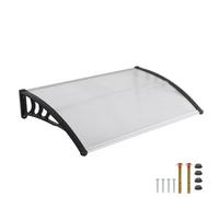 Window Door Front/back Porch Shad Awning Canopy Overhead Roof Rain Cover Outdoor Black