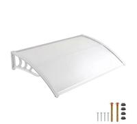 Window Door Front/back Porch Shad Awning Canopy Overhead Roof Rain Cover Outdoor White
