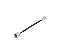 Window Door Pass Through Flat RF Coaxial Cable UHF Female SO239 To UHF Male PL259 Female 50 Ohm RF Coax Pigtail Extension Cord(TYPE B,20CM)