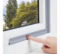 Window Draft Excluder, T Shape 6M/236 Inch Grey Self-Adhesive Draught Excluder for Windows, Insulation Soundproof Seal Strip for Window and Door(Grey)