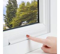 Window Draft Excluder, T Shape 6M/236 Inch White Self-Adhesive Draught Excluder for Windows, Window Insulation Soundproof Seal Strip for Window and Door