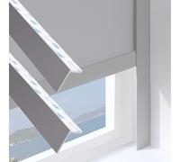 Window Edge Blackout Strips, PVC Light Blockers Side Tracks for Living Room Nursery Window Shades, Self Adhesive Sleepy Time Light Blocking Rail(2pcs Gray,2.2ft (67cm))