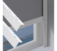 Window Edge Blackout Strips, PVC Light Blockers Side Tracks for Living Room Nursery Window Shades, Self Adhesive Sleepy Time Light Blocking Rail(2pcs White,1.6ft (49cm))