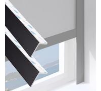 Window Edge Blackout Strips, PVC Light Blockers Side Tracks for Living Room Nursery Window Shades, Self Adhesive Sleepy Time Light Blocking Rail(2pcs Black,1.8ft (55cm))