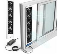 Window Exhaust Fan Waterproof High Airflow Twin Window Fans Adjustable Speed Quiet Retractable Vertical Extractor Fan for Sliding Windows Home Kitchen(White,105-115cm)