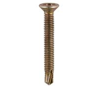 Timco 151Y Window Fabrication Screws - Countersunk - Ph - Metric Thread - Self-Drilling Point - Yellow M4 X 19