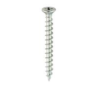 TIMco 206Z PVC Window Screw Ribbed Gimlet Point CSK BZP 4.3 x 40mm Box of 1,000