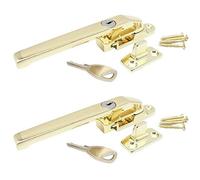 Window Fastener Locking Handle | Brass Effect | Pack of 2
