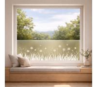 Window Film, 44.5x200cm, Dandelion Pattern Static Cling Frosted Window Film Privacy for Glass, Aesthetic & Practical, Light Filtering Decorative Window Film for Bathroom, Office, Bedroom