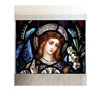 Window Film, Church Stained Glass Decorative Film Anti-UV Anti-UV Static Privacy Clings Film Jesus Religious Figures Decor,2,60x90cm
