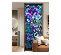 Window Film Exquisite Flower Anti Peeping Glass Film, Electrostatic Frosted To Cover Privacy Stained Glass Window Tint Film Window Film(AZ043,40x150cm)