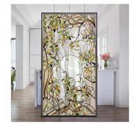 Window Film Frosted Privacy Glass Window Film Tree Willow Pattern Sun Blocking Windows Sticker No Glue Removable Glass Door Decorative Film(50cmx120cm)